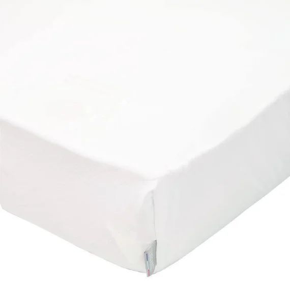 Drap Housse En Coton Jersey, Uni Blanc
