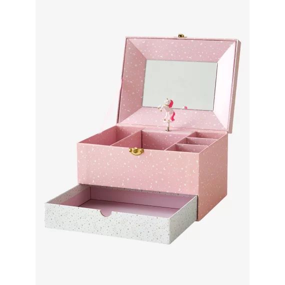Boîte à bijoux musicale Licorne rose