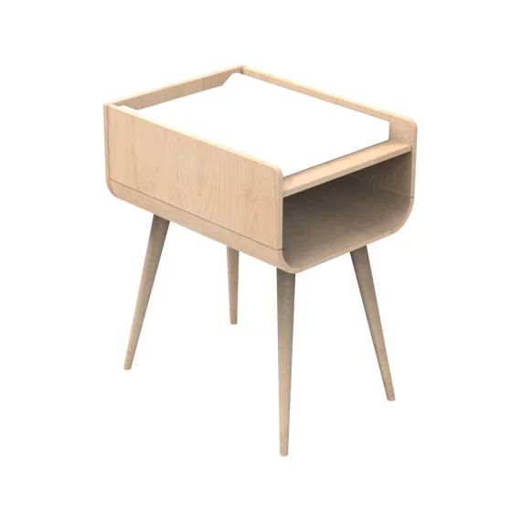 Table À Langer Pied En Bois Beige