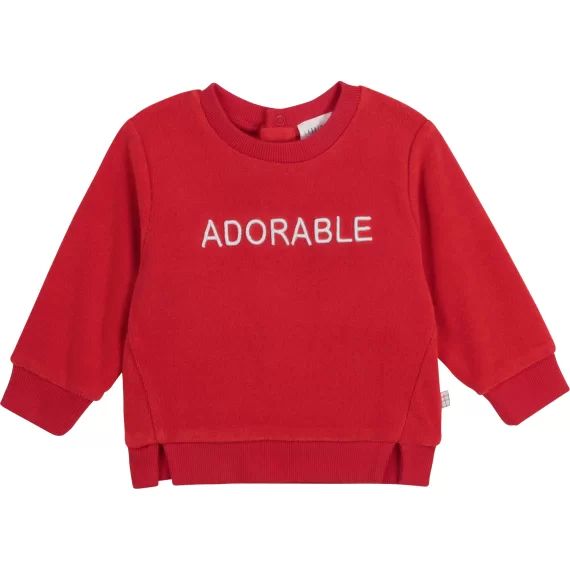 Sweat éponge Garçon Rouge