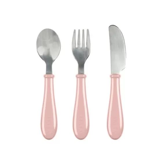 Set de 3 couverts bébé old pink