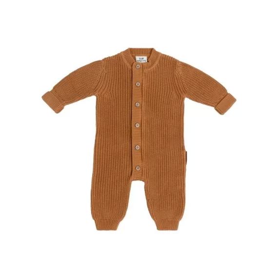 Grenouillère tricotée Soul caramel (1 mois)