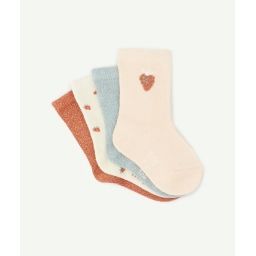 Lot de 4 chaussettes pailletées avec motifs fraises bébé fille –  – Soldes