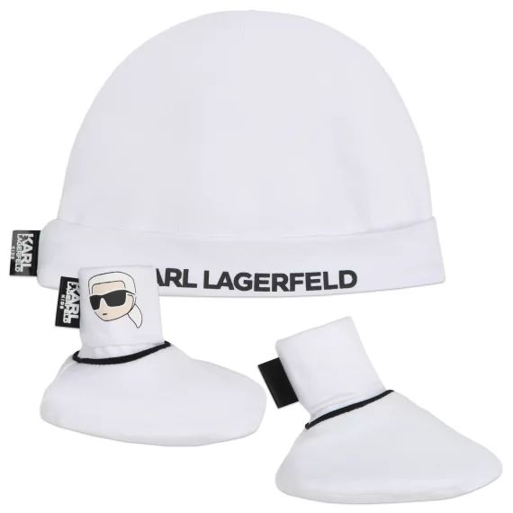 BONNET+CHAUSSONS+BOITE UNISEXE Blanc