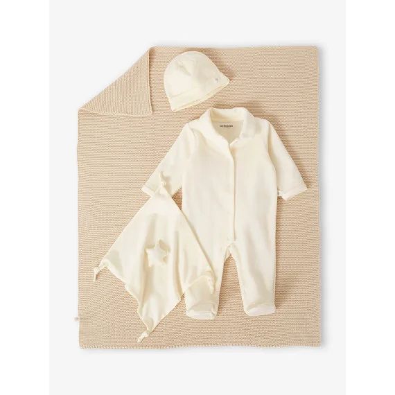 Coffret naissance 4 pièces bébé écru