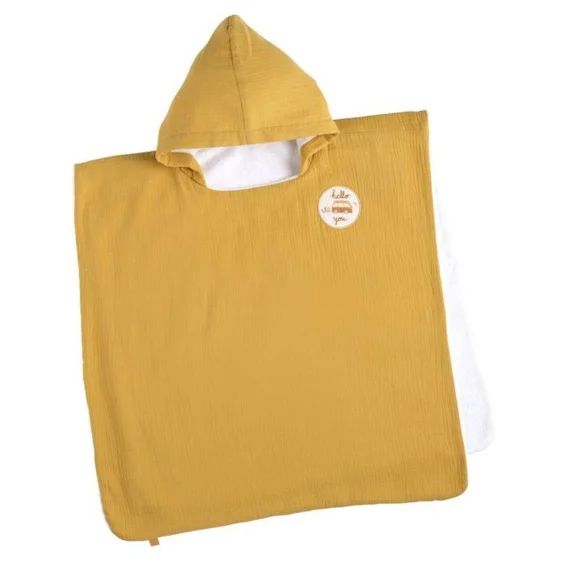 Poncho De Bain Enfant En Coton Jaune Sunlight Jaune