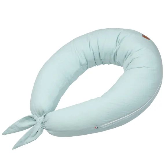 Coussin De Maternité Et D&rsquo;allaitement + Housse En Gaze De Coton Vert
