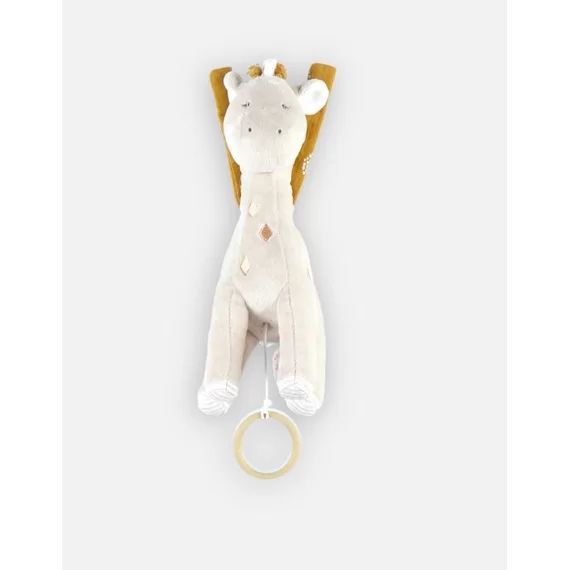 Peluche musicale – NOUKIE&rsquo;S – Tiga – Veloudoux beige – Lien velcro – 36 cm beige