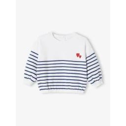 Pull marinière brodé bébé rayé marine