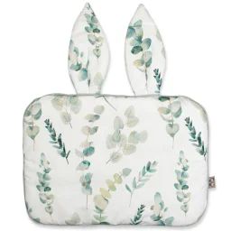 Oreiller Extra Plat Lapin Eucalyptus Eucalyptus, Vert, Gris
