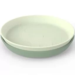 Lot de deux assiettes Kiddish Elphee vert
