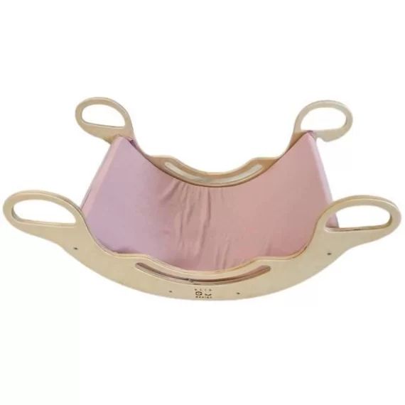 Elis Design – Housse textile pour bascule Montessori 5en6 Avec élasthanne –  rose blanc