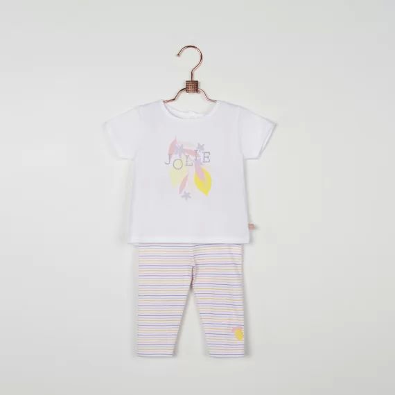 T-shirt avec imprimé pailleté Fille Blanc