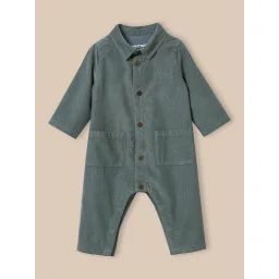 Combinaison En Velours Bleu Vert