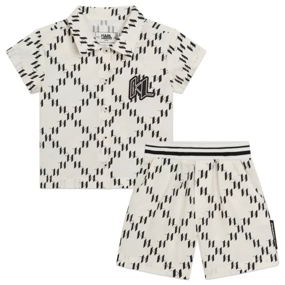 ENSEMBLE CHEMISE + SHORT Garçon Noir