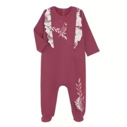 Pyjama bébé en molleton Paraiso rose