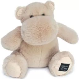 Peluche hippopotame beige sable Hip&rsquo;Cool (25 cm)