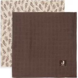Lot de 2 maxi langes en coton Meadow Chestnut (115 x 115 cm)