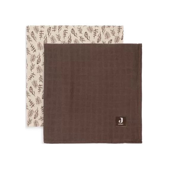 Lot de 2 maxi langes en coton Meadow Chestnut (115 x 115 cm)