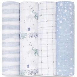 Lot de 4 maxi langes en coton Rising Star (120 x 120 cm)