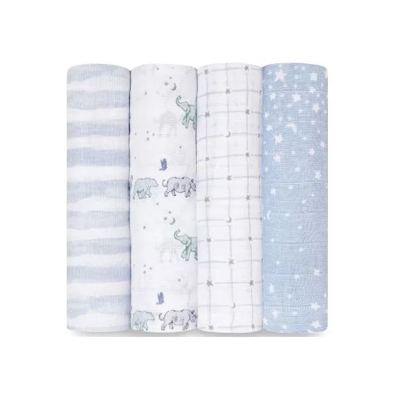 Lot de 4 maxi langes en coton Rising Star (120 x 120 cm)