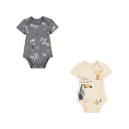 Lot De 2 Bodies Bébé Manches Courtes Aloha Havana Bleu