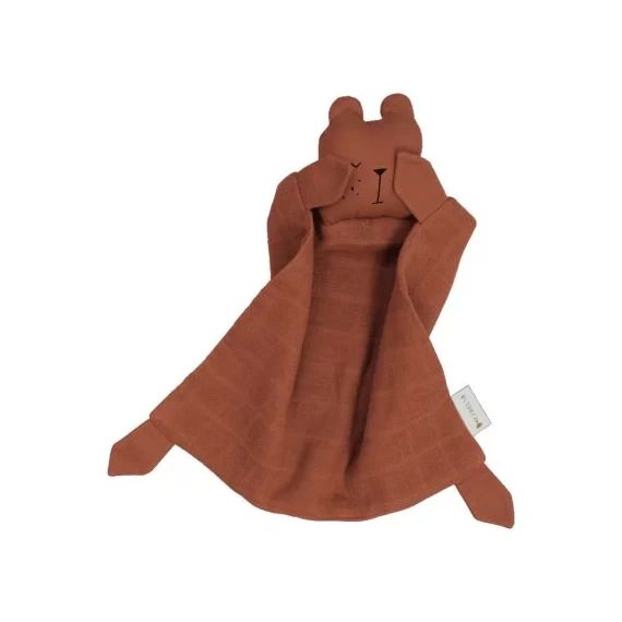 Doudou plat en coton biologique Ours Cinnamon