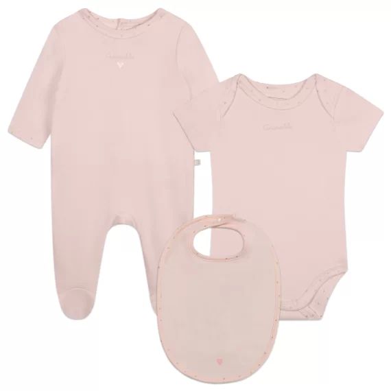 Body, pyjama et bavoir Fille Rose