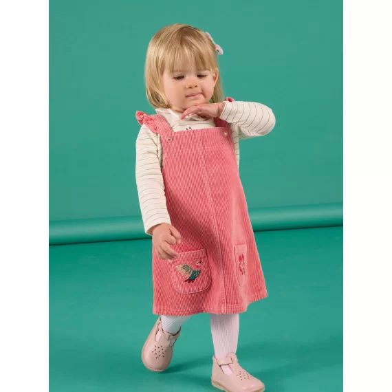 Robe Saumon Sans Manches En Velours