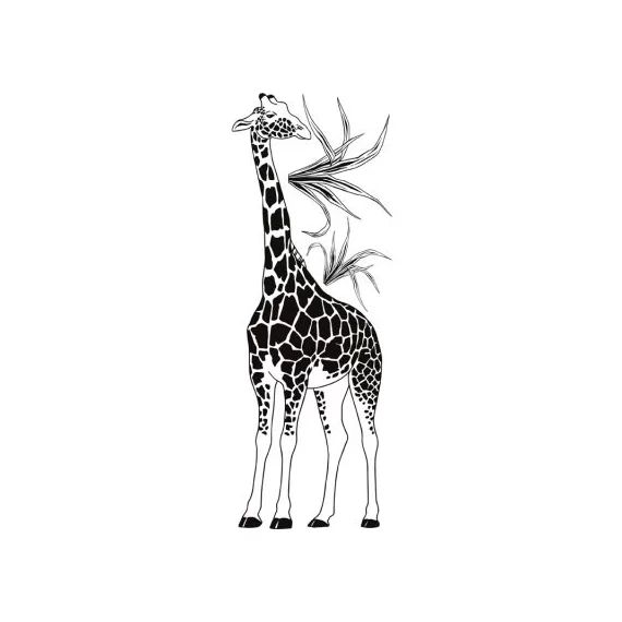 Sticker mural Girafe (42 x 111 cm)