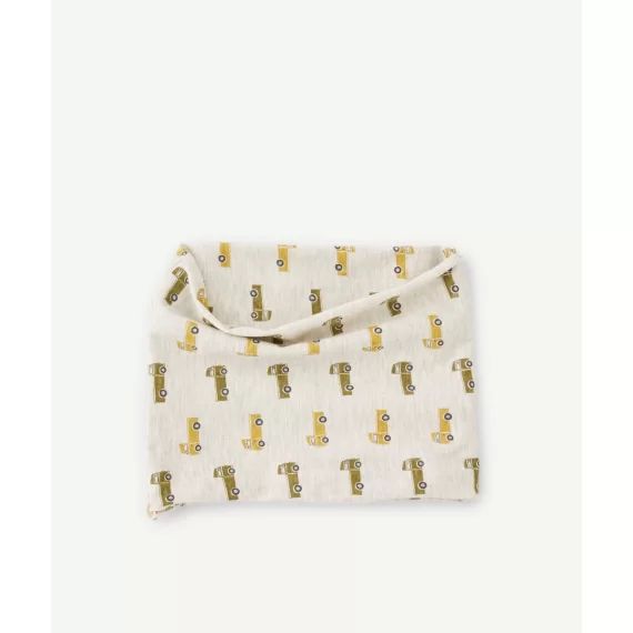 Snood bébé garçon gris chiné imprimé avec camions –  – Soldes