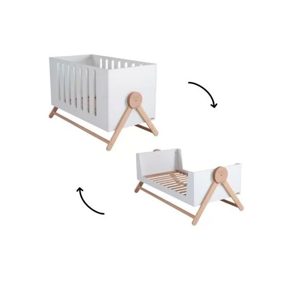 Lit bébé évolutif Swing blanc (70 x 140 cm)