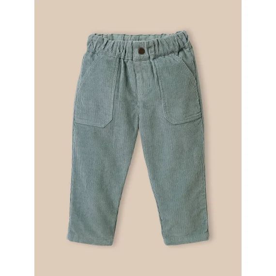 Pantalon En Velours Vert Doux