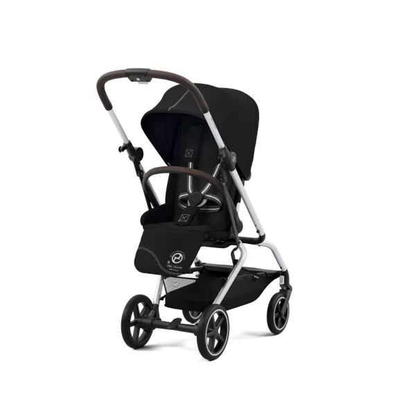 Poussette Cybex Eezy S Twist PLUS 2 – Châssis Silver/ Siège Moon Black (2022)
