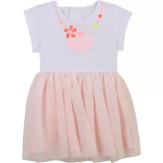 Robe à manches courtes Fille Blanc