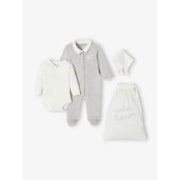 Kit naissance 6 Pièces gris chiné