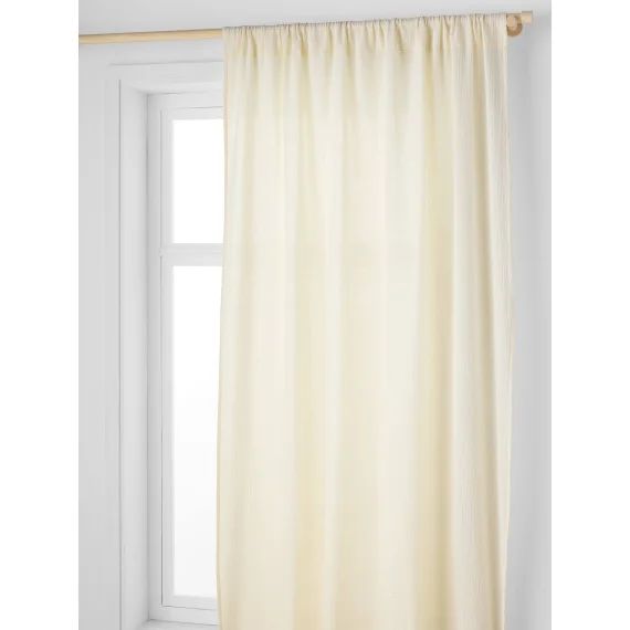 Rideau tube tamisant en gaze de coton blanc