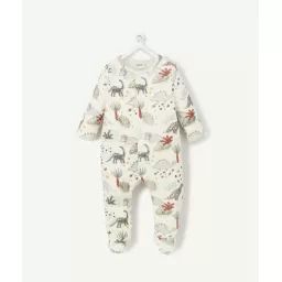 Dors bien en fibres recyclées blanc thème dinosaures –  – Soldes