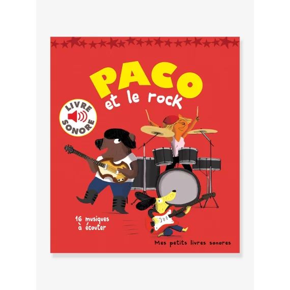 Livre sonore Paco et le rock GALLIMARD JEUNESSE rouge