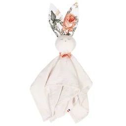 Sevira Kids – Doudou plat Lapin personnalisable Néo Vintage – Multicolore blanc