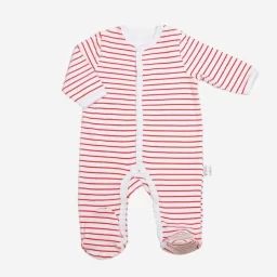 Dors-bien Bébé Marinière Rouge Trois Kilos Sept – Rouge 3 Mois Rouge
