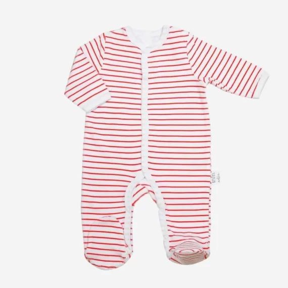 Dors-bien Bébé Marinière Rouge Trois Kilos Sept – Rouge 3 Mois Rouge