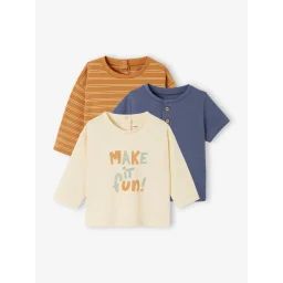 Lot 3 T-shirts Basics bébé caramel