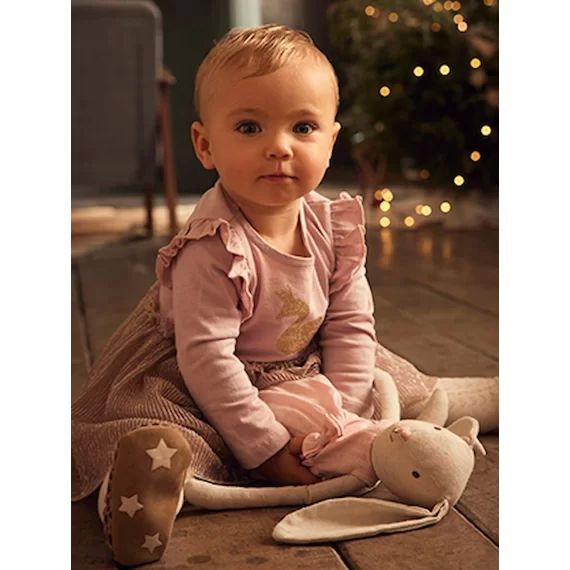 Robe 2 en 1 bébé vieux rose