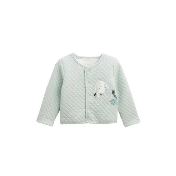 Gilet Bébé Réversible En Coton Matelassé Kimi Blanc