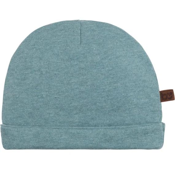 Bonnet en coton bio Melange stonegreen (0-3 mois)