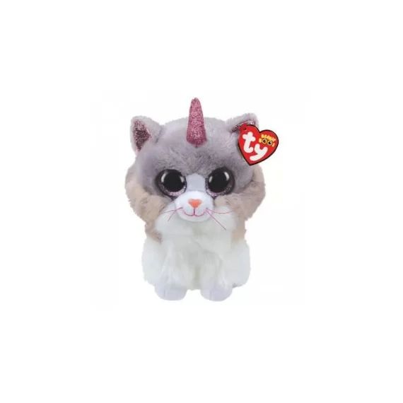 Peluche TY Beanie Boos Medium Asher le Chat Licorne – Rouge – 23 cm rouge