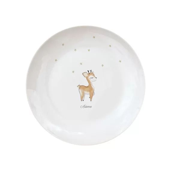 Assiette en porcelaine Renne (personnalisable)