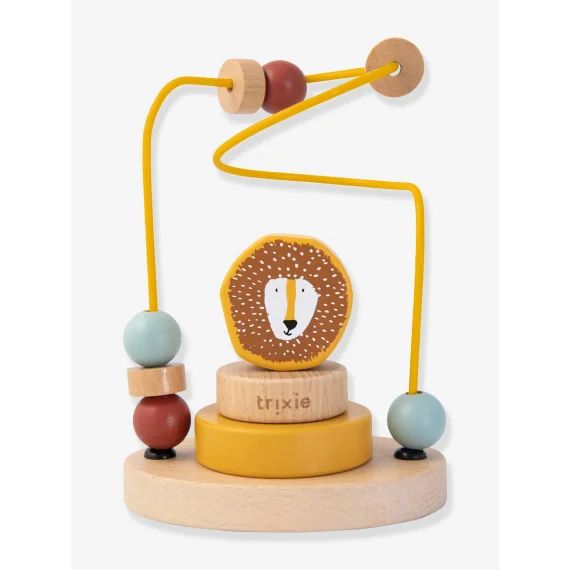 Labyrinthe à perles en bois – TRIXIE jaune
