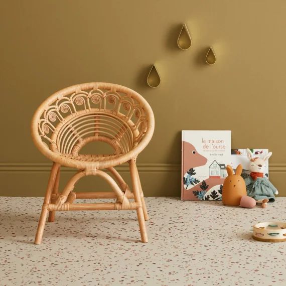 Fauteuil Enfant Bohème Rotin Alice Naturel